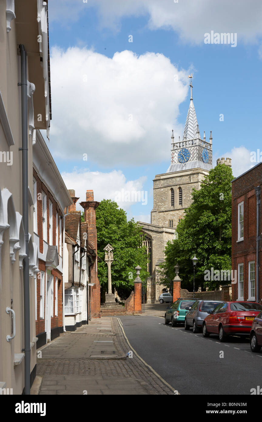 SAINT MARY S PFARRKIRCHE AM KIRCHGASSE AYLESBURY BUCKINGHAMSHIRE Stockfoto