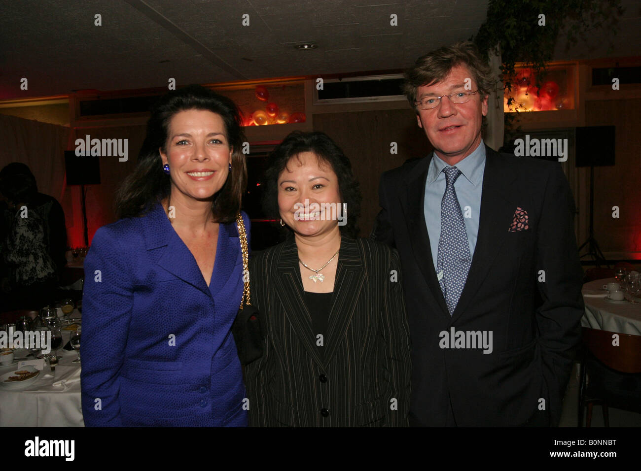 Links nach rechts HRH Prinzessin von Hannover, Kim Phuc Phan Thi, Ernst August V Prinz von Hannover, UNESCO-Botschafter des guten Willens Stockfoto