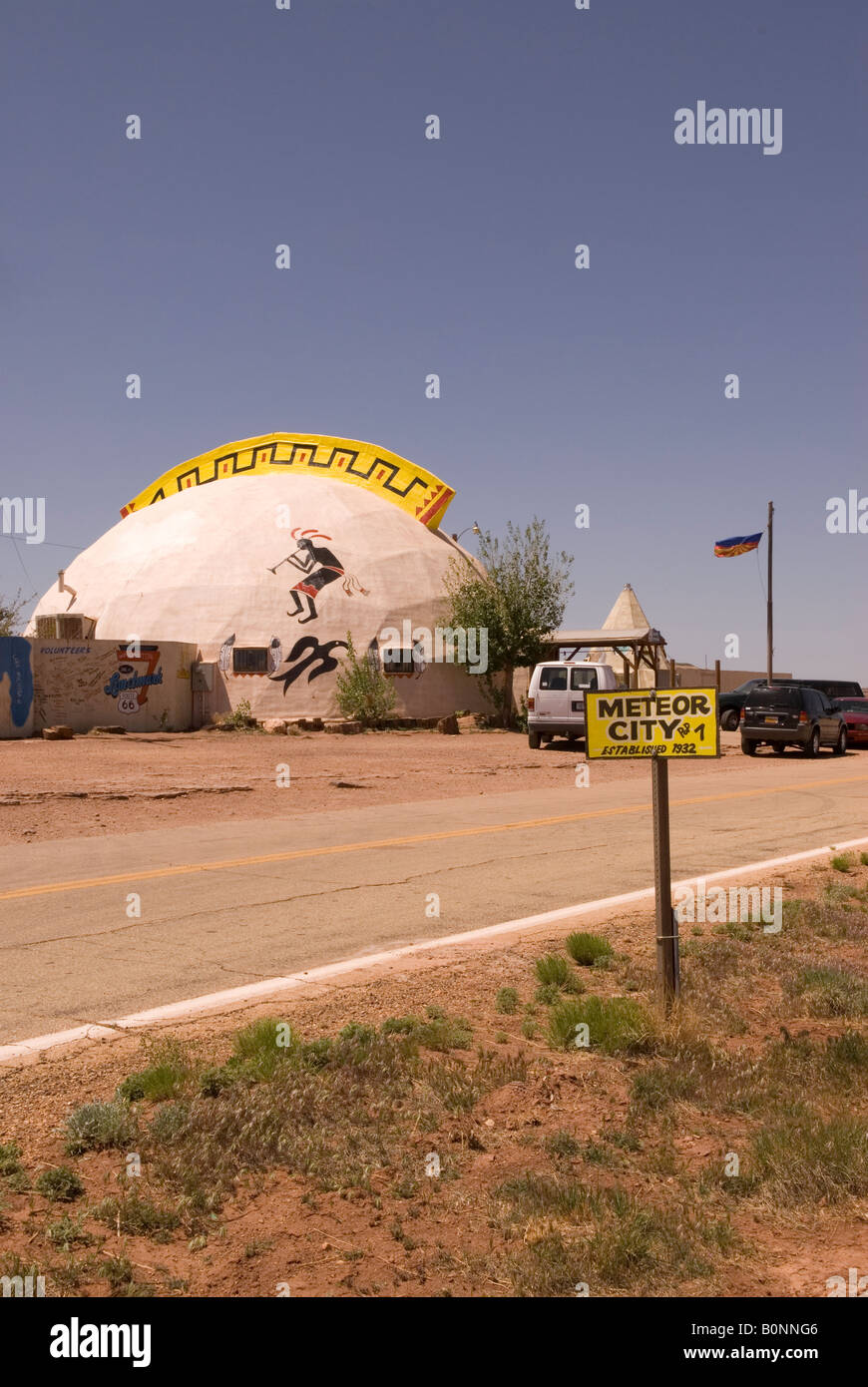 Meteor Stadt Handelsposten in der Nähe von Winslow, Arizona USA Stockfoto