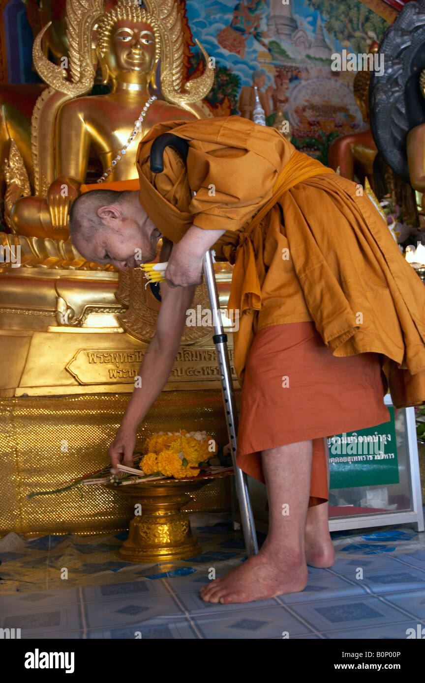Buddhistischer Mönch, Wat Prathat Doi Suthep, Chiang Mai, Thailand