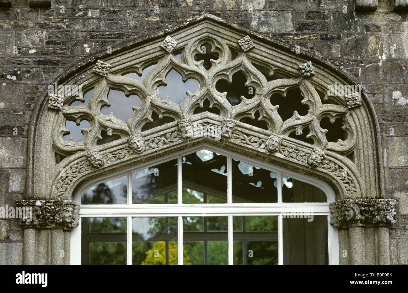 Fensterdetail, Johnstown Castle, Irland Stockfoto
