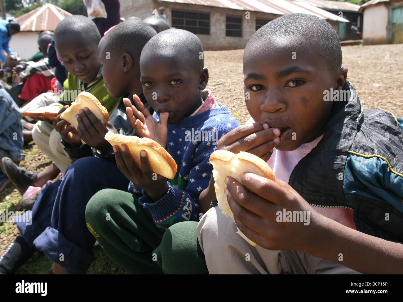 Kenianische Flüchtling jungen in einem Flüchtlingslager für IDP´s (Binnenvertriebene) in Limuru/Kenia Stockfoto