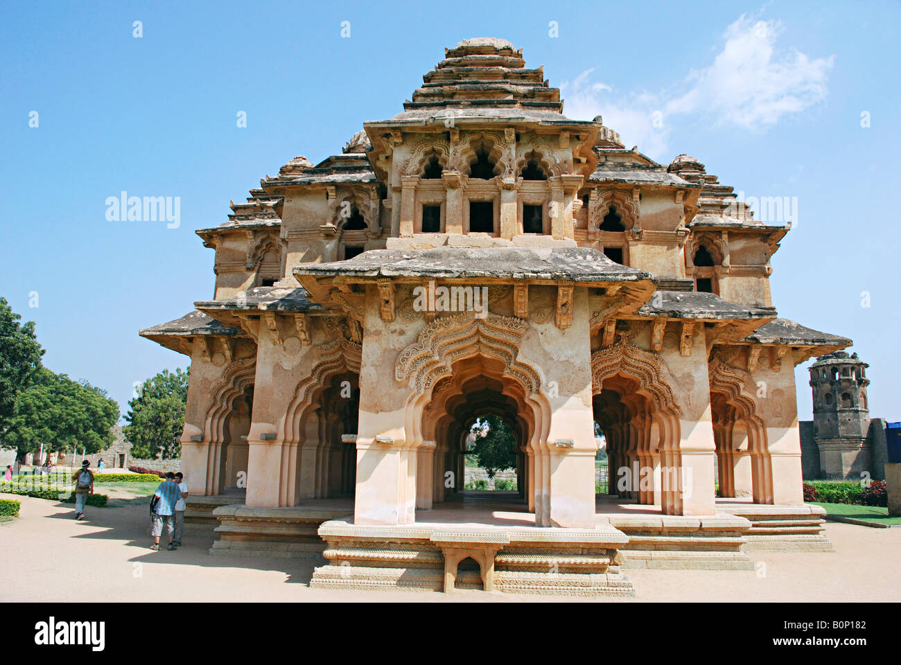 Lotus (Kamal) Mahal, Hampi, Karnataka, Indien Stockfoto