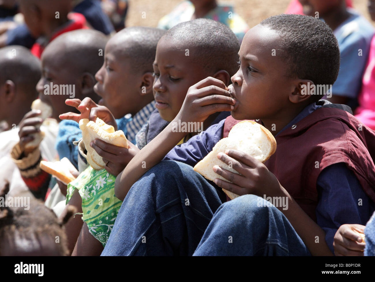 kenianische Flüchtling jungen in einem Flüchtlingslager für IDP´s (Binnenvertriebene) in Limuru/Kenia Stockfoto
