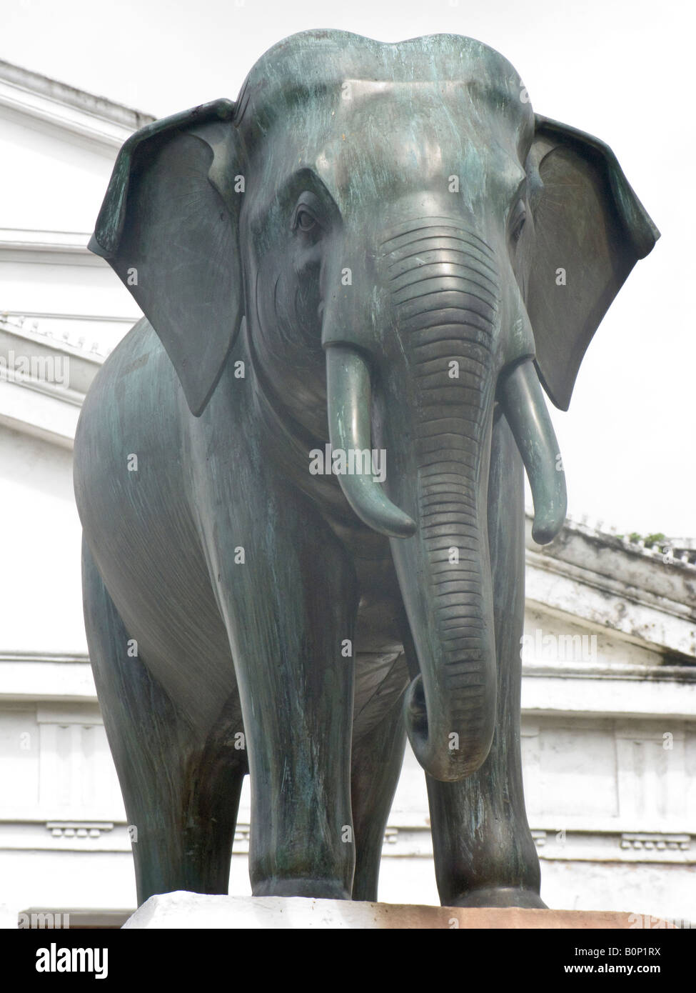 Bronze Elefant präsentiert im Jahr 1971, das National Museum of Indonesia, Jakarta Stockfoto