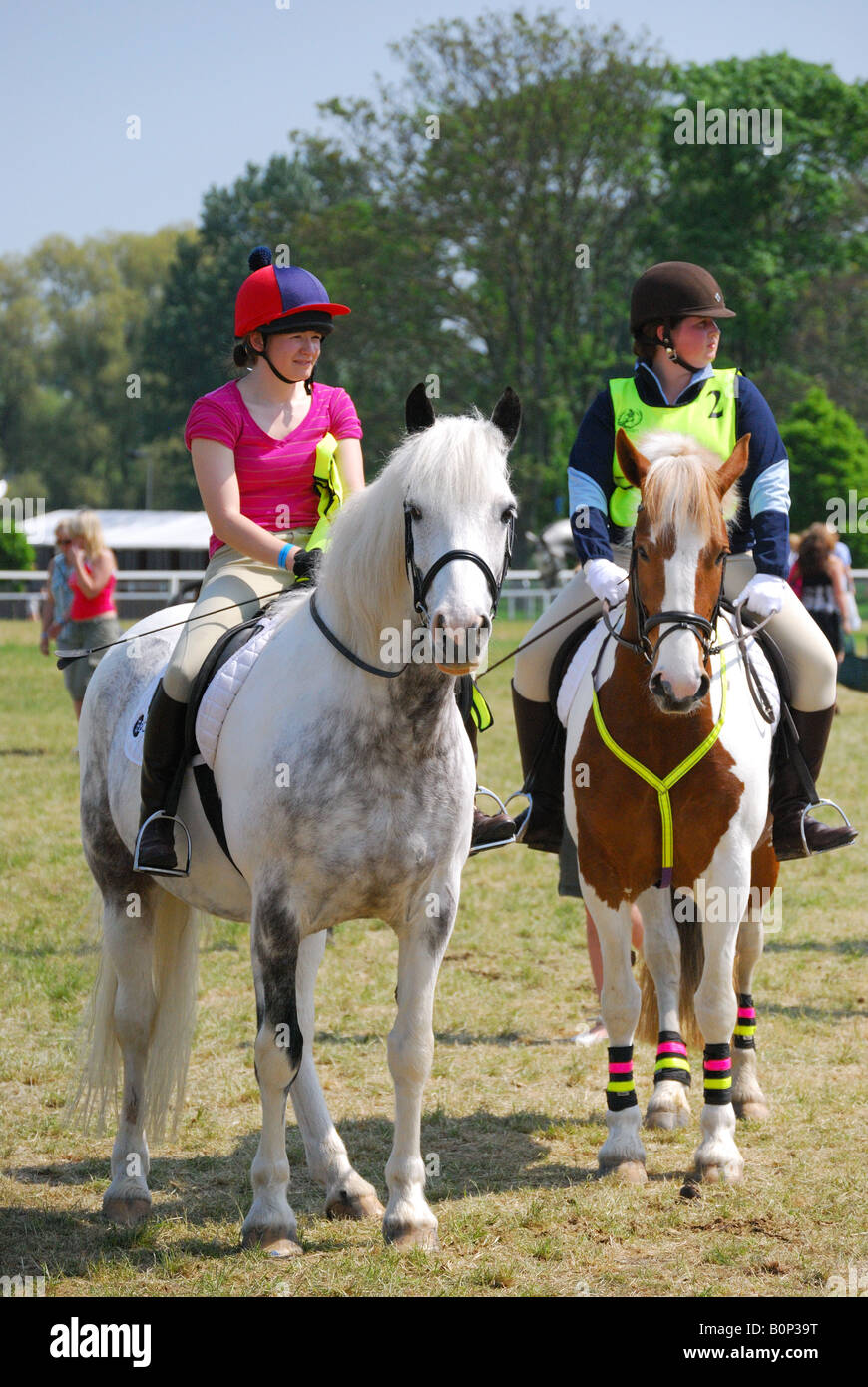 Pony Club Fahrer, Royal Windsor Horse Show, Home Park, Windsor, Berkshire, England, Vereinigtes Königreich Stockfoto