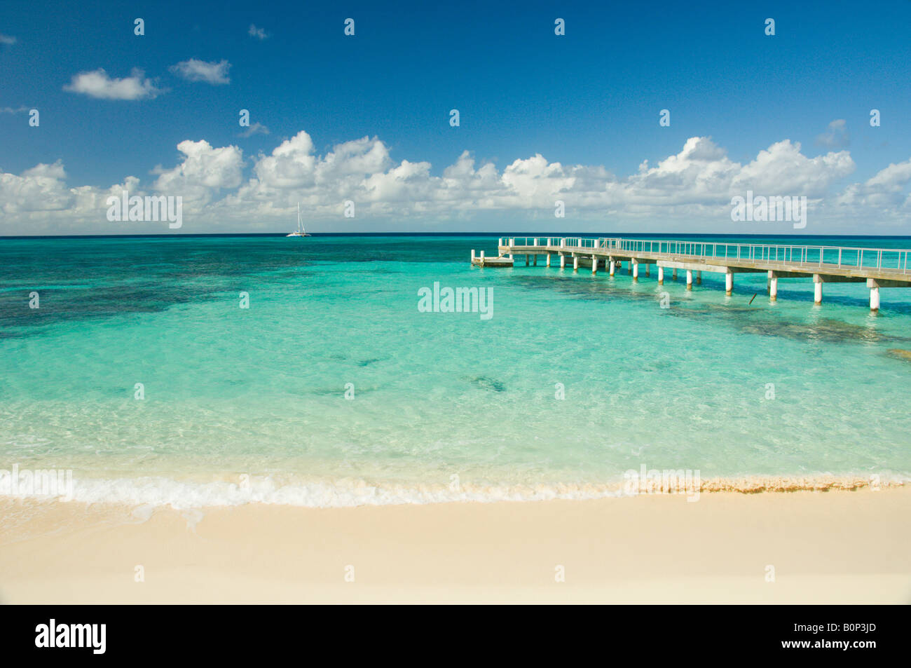 Das Dorf Pier in Cockburn Town Grand Turk Turks und Caicos Inseln British Overseas Territories Stockfoto