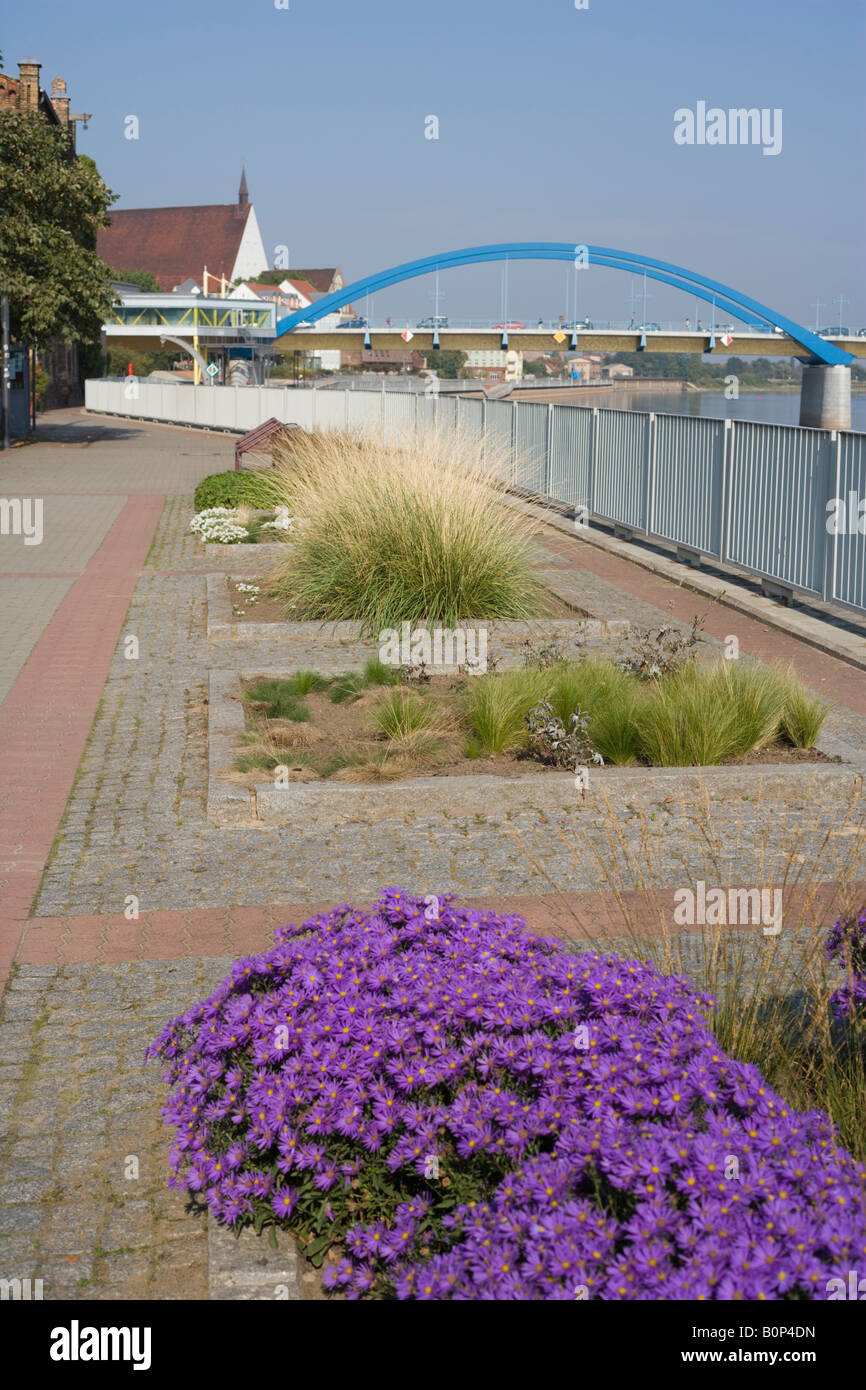 Frankfurt Oder Slubice Brücke Frankfurt An Der Oder Brandenburg Deutschland Stockfoto