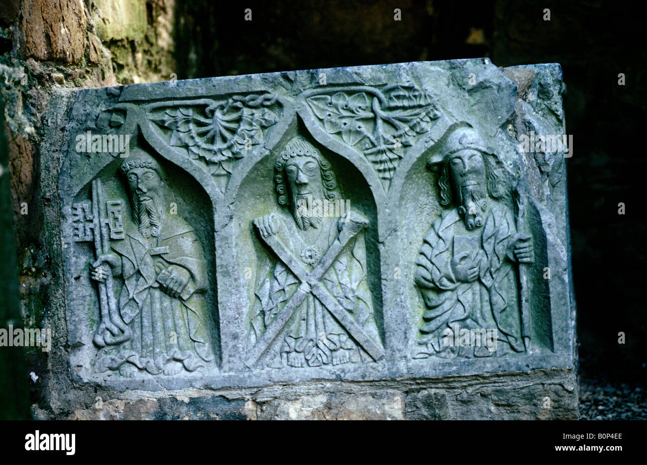 Grab-Skulptur, Jerpoint Abbey, Thomastown, Irland Stockfoto