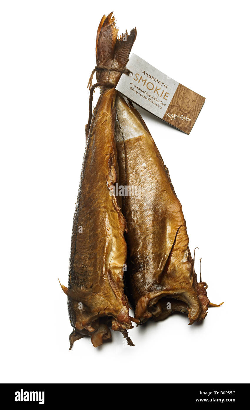 arbroath Smokies Fisch geräuchert Schellfisch Stockfoto