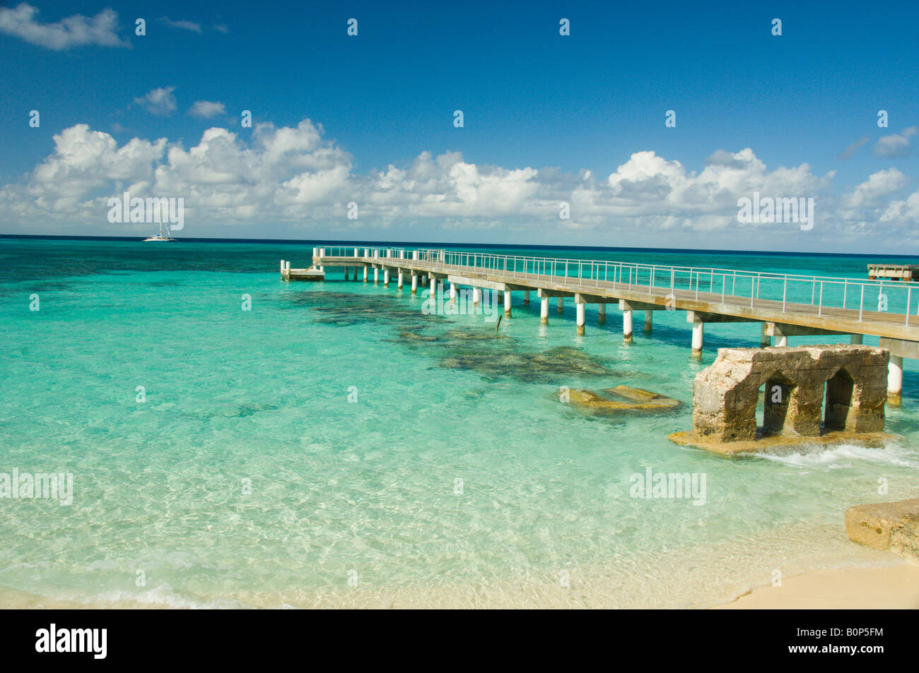 Das Dorf Pier in Cockburn Town Grand Turk Turks und Caicos Inseln British Overseas Territories Stockfoto