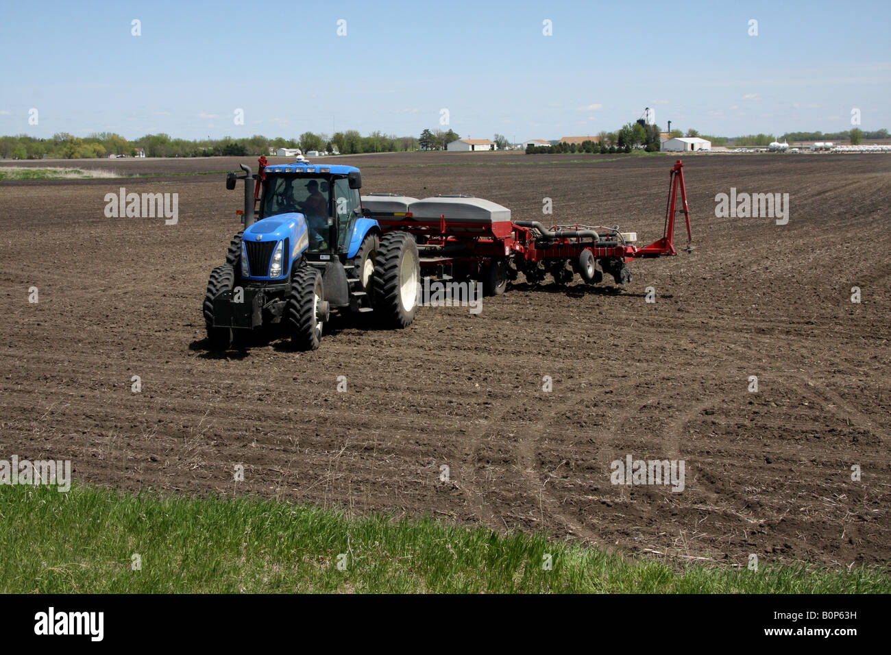 Beginnend in der Nähe von Seite Feld drehen. Stockfoto