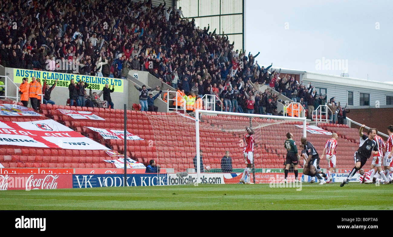 Stoke City 2 Bristol City 1 19. April 2008 Tor Hoffnung Bristol City Stockfoto