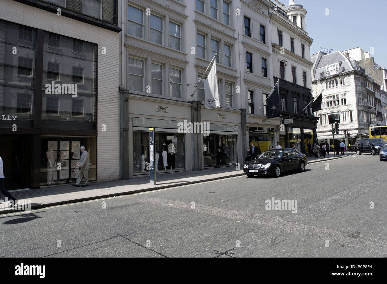 Bond Street Shop Armani collezioni Stockfoto