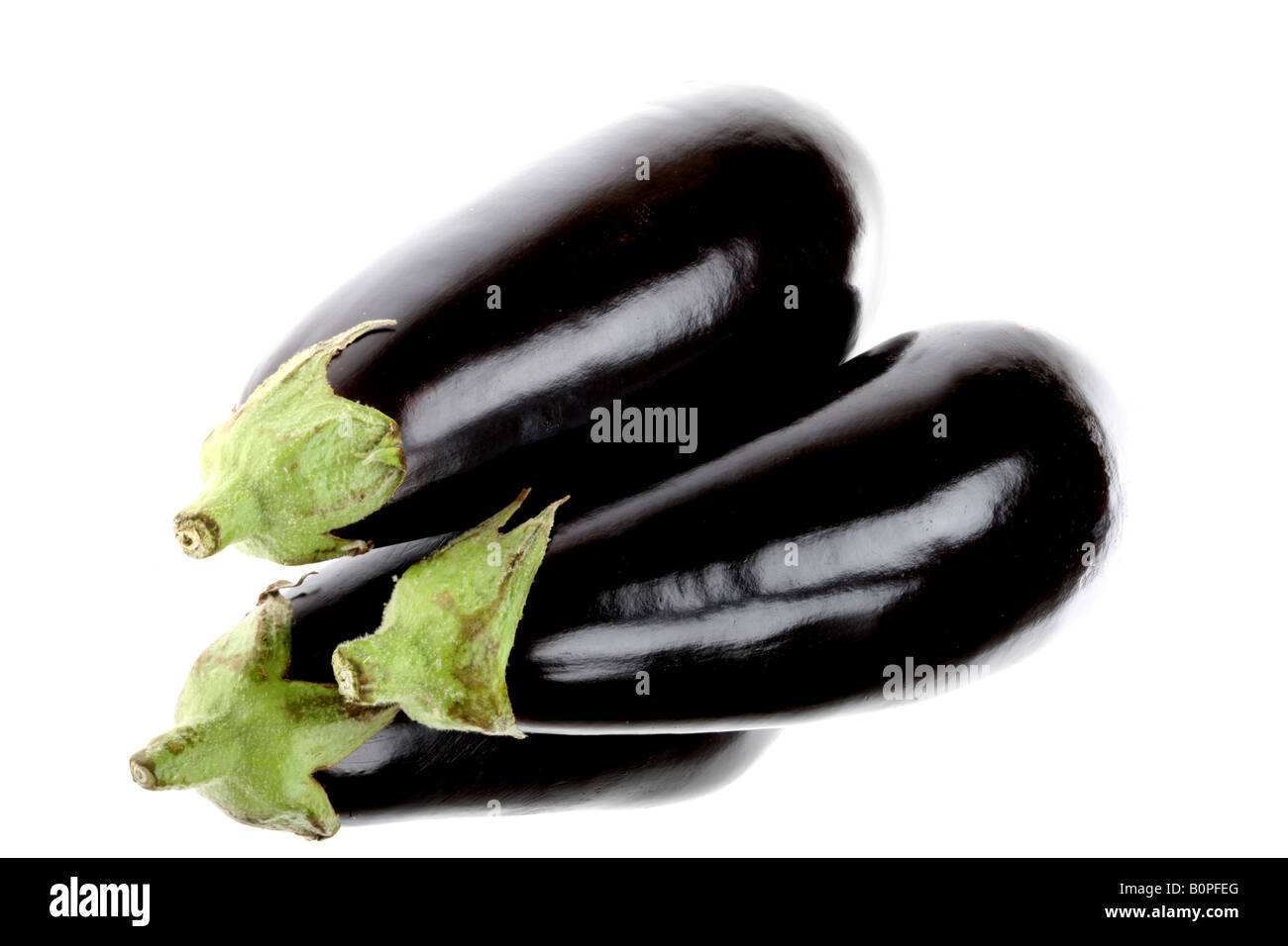 Auberginen Stockfoto