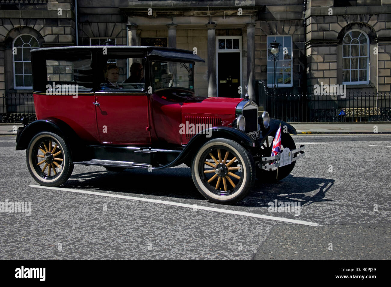 Modell T von Ford Oldtimer Teilnahme an Centenary Rally, Edinburgh, Scotland, UK, Europa Stockfoto