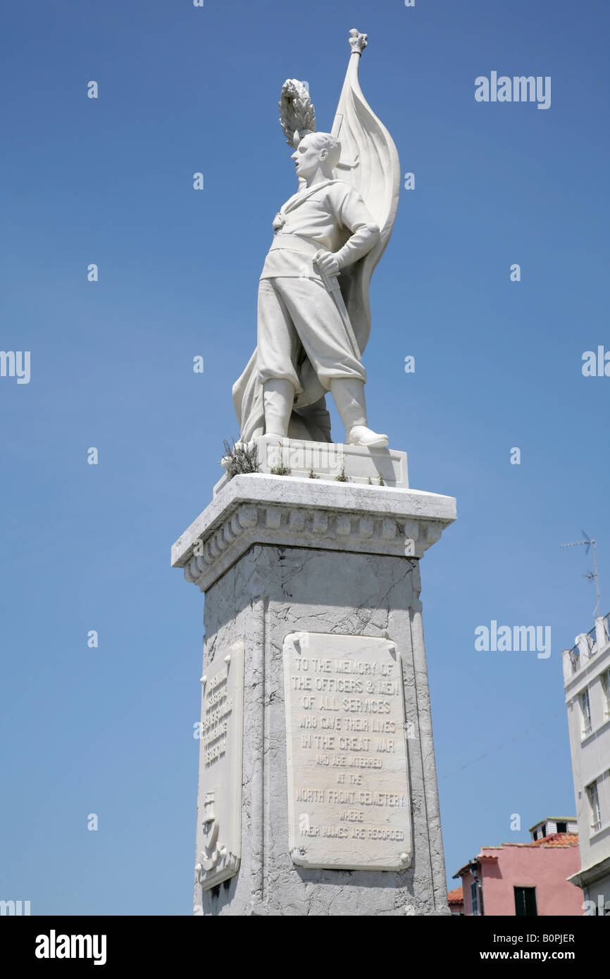 Gibraltar s Gedenkstein an den ersten Weltkrieg Stockfoto