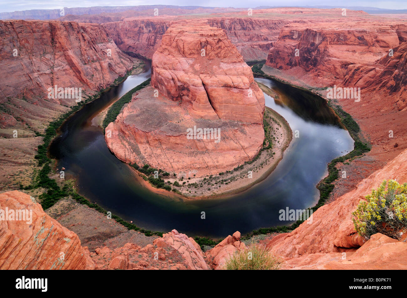 Der Horseshoe Bend des Colorado River in der Nähe von Page Arizona Stockfoto