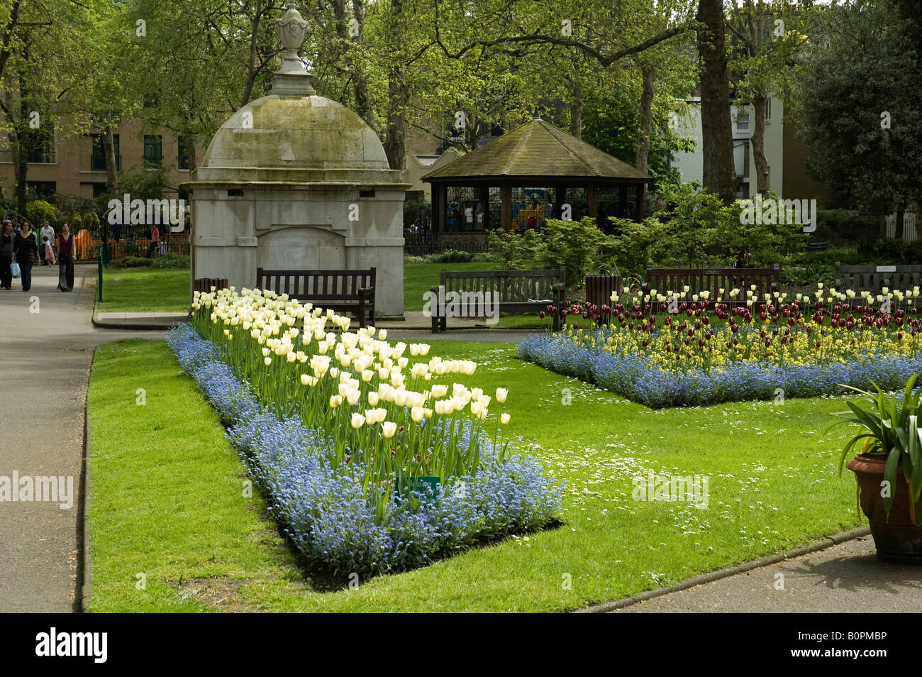 Marylebone London Paddington Gärten Stockfoto
