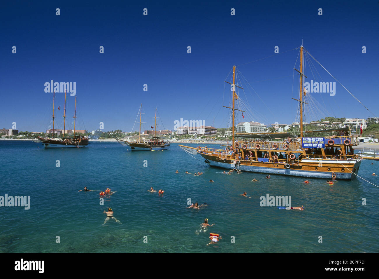 Gulet Boote in Incekum, türkische Riviera, Türkei Stockfoto