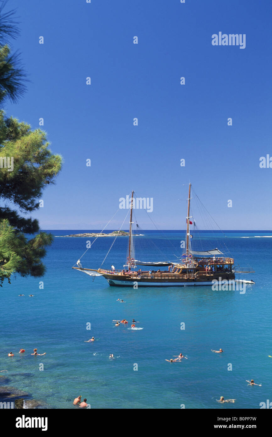 Gulet Boote in Incekum, türkische Riviera, Türkei Stockfoto
