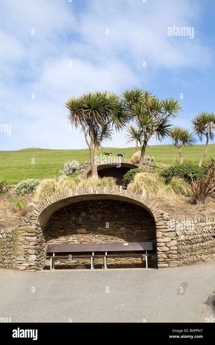 Bänke in Ilfracombe Stockfoto