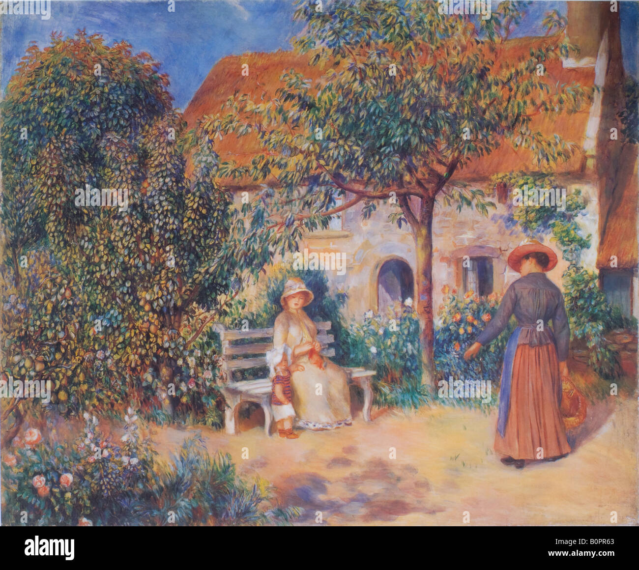 Garten-Szene in Bretagne 1886 Pierre-Auguste Renoir Stockfoto