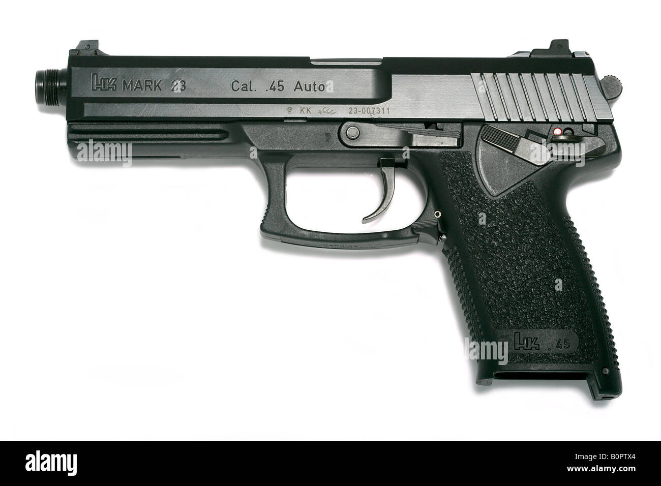 HK MK Kaliber 45 Auto Hangun Hand Pistole Pistole Stockfoto