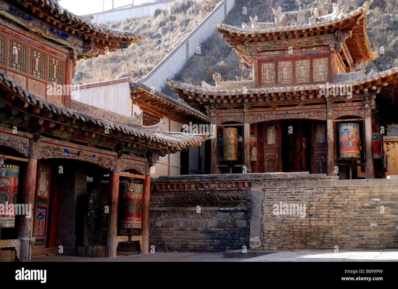 Labrang Kloster, Gansu, Buddhismus; China, Asien Stockfoto