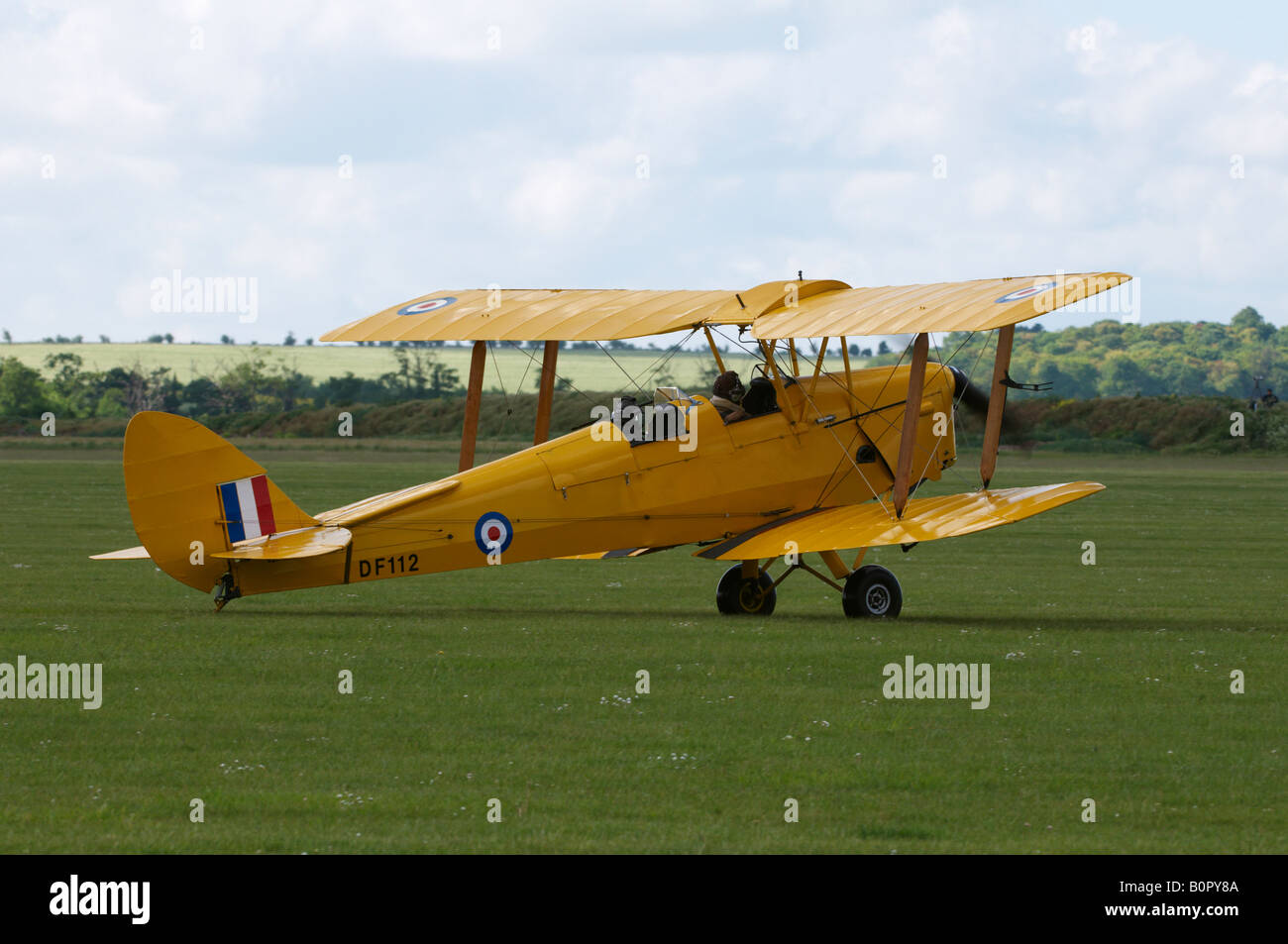 De Havilland DH-82 Tiger Moth Duxford Airshow 2008 - Vergnügen Flüge vor airshow Stockfoto