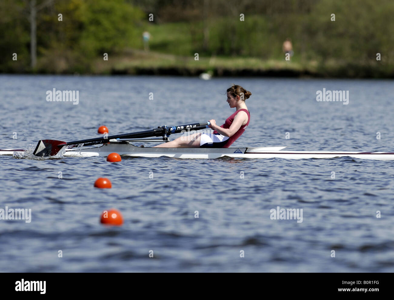 Wettbewerb in Strathclyde Park National Rudern Zentrum Schottlands Rudern Stockfoto