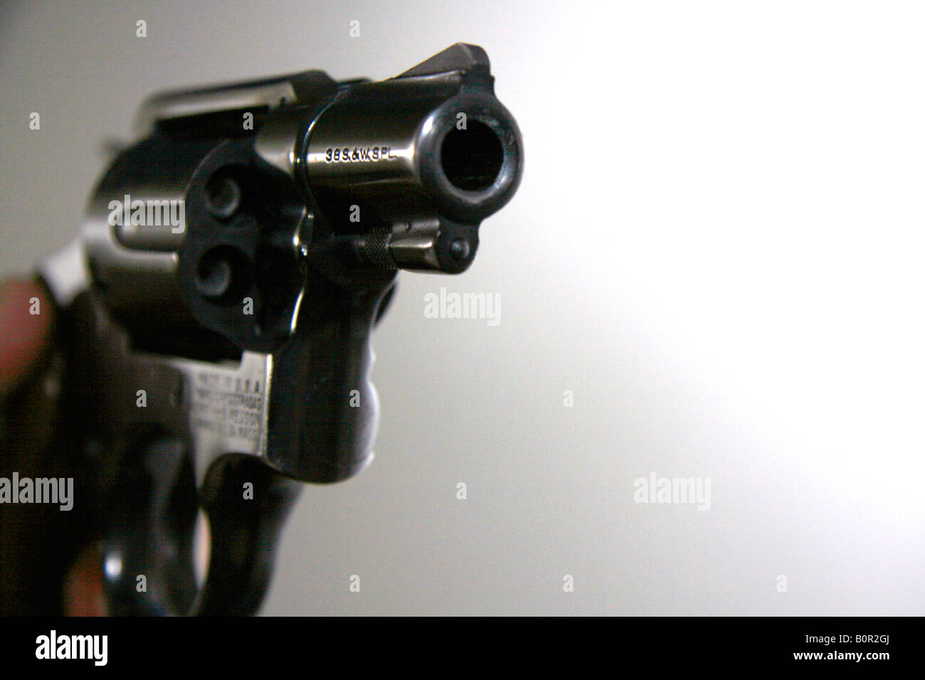 Smith und Wesson 38 Kaliber snub Nase revolver Stockfoto