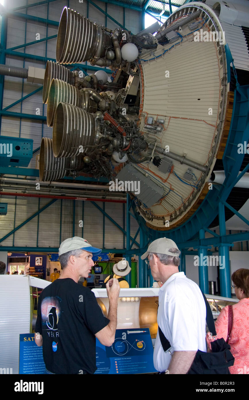 Saturn V Mondrakete von Nasa s Apollo verwendet und Skylab Programme am John F Kennedy Space Center in Cape Canaveral Florida Stockfoto