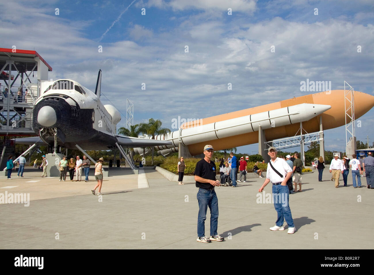 Rocket Garden auf dem Kennedy Space Center Visitor Complex in Cape Canaveral Florida Stockfoto