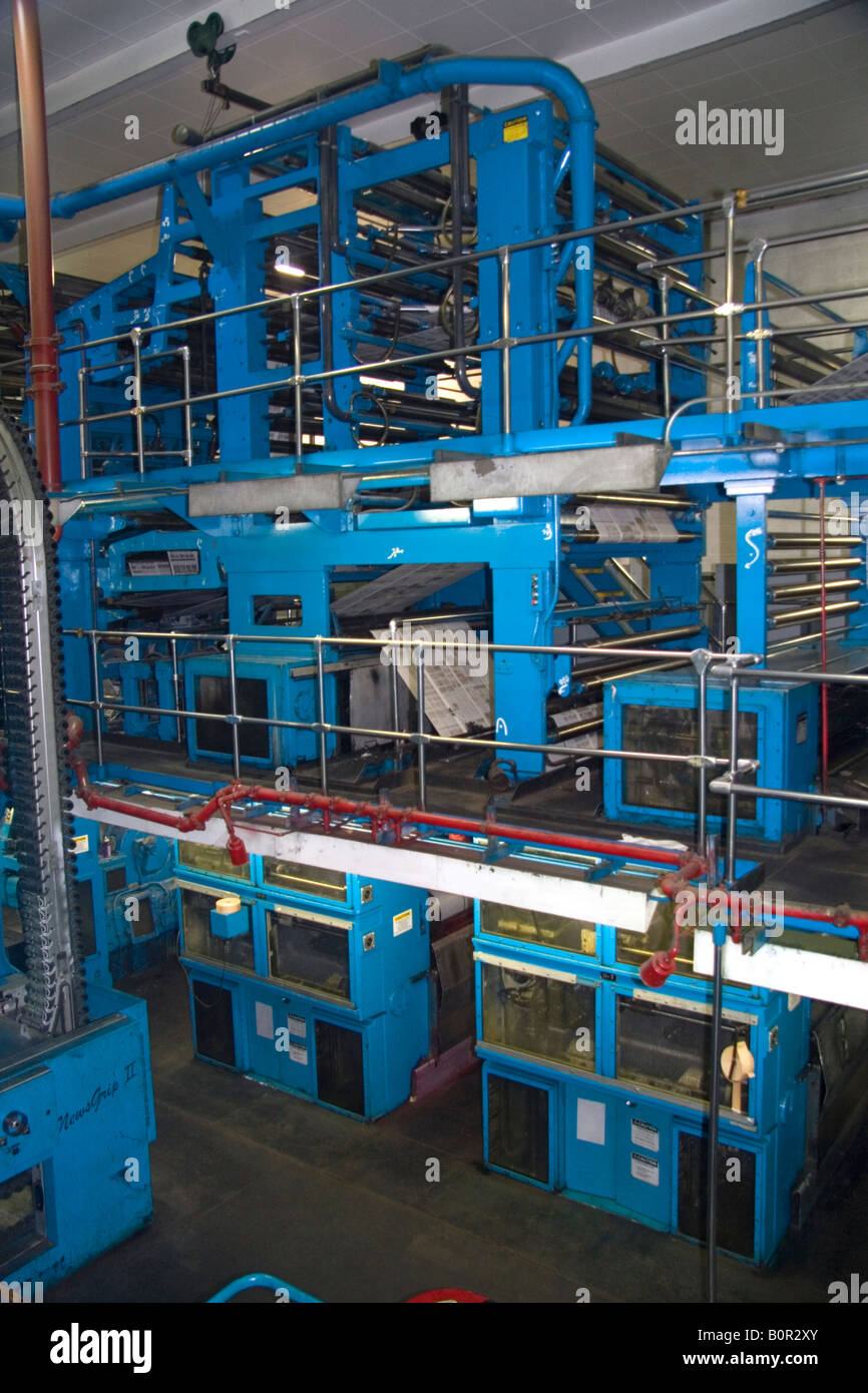 Rotationsdruckmaschine für Houston Chronicle in Houston Texas Stockfoto
