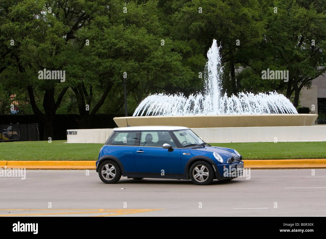 Wasser-Brunnen am Nordeingang, Hermann Park in Houston Texas Stockfoto