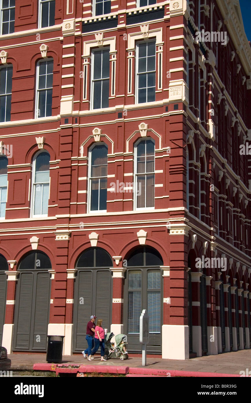 Viktorianischen Gebäude in der Strand-Viertel der Stadt Galveston Texas Stockfoto