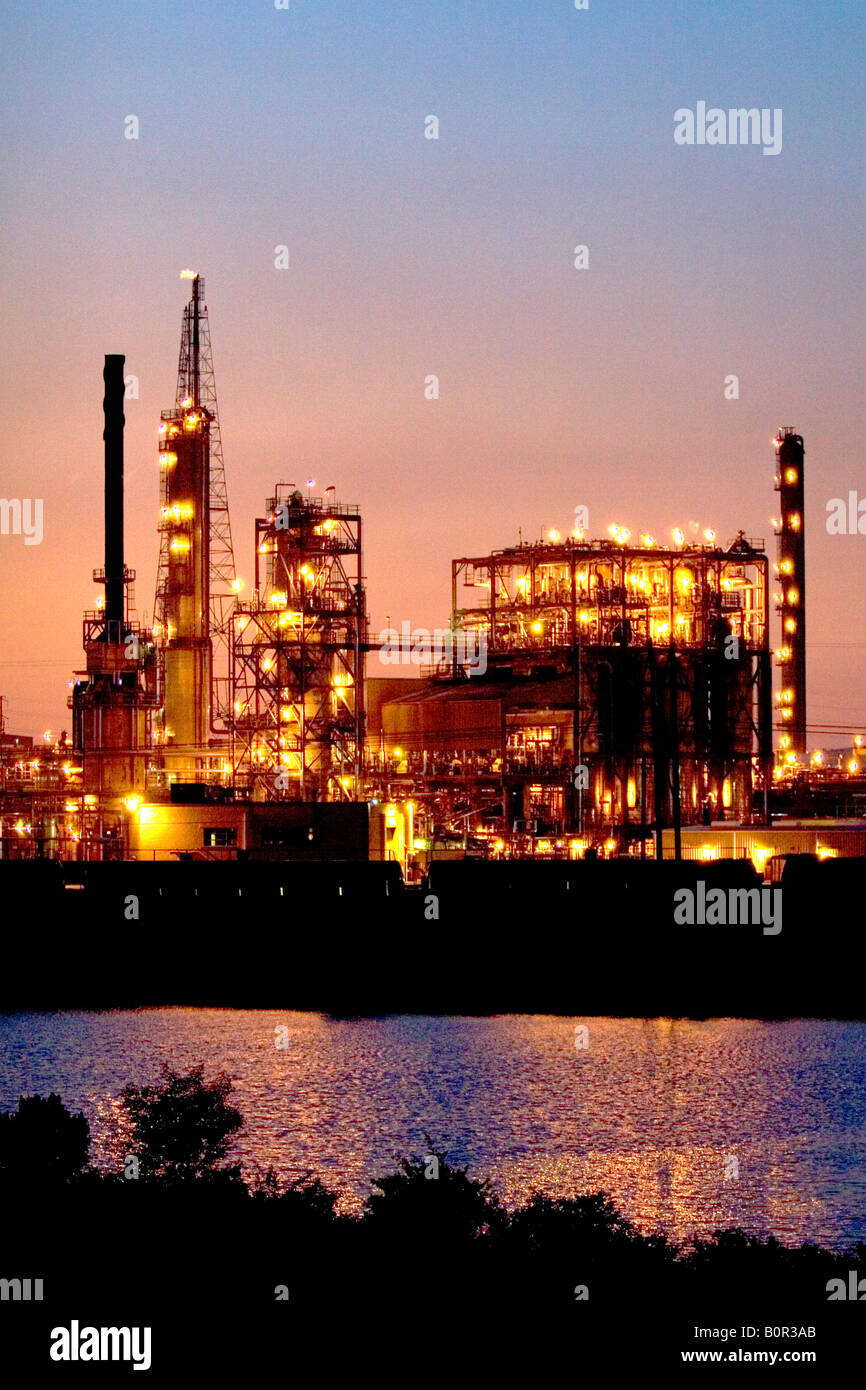 Raffinerie in Texas City, Texas Stockfoto