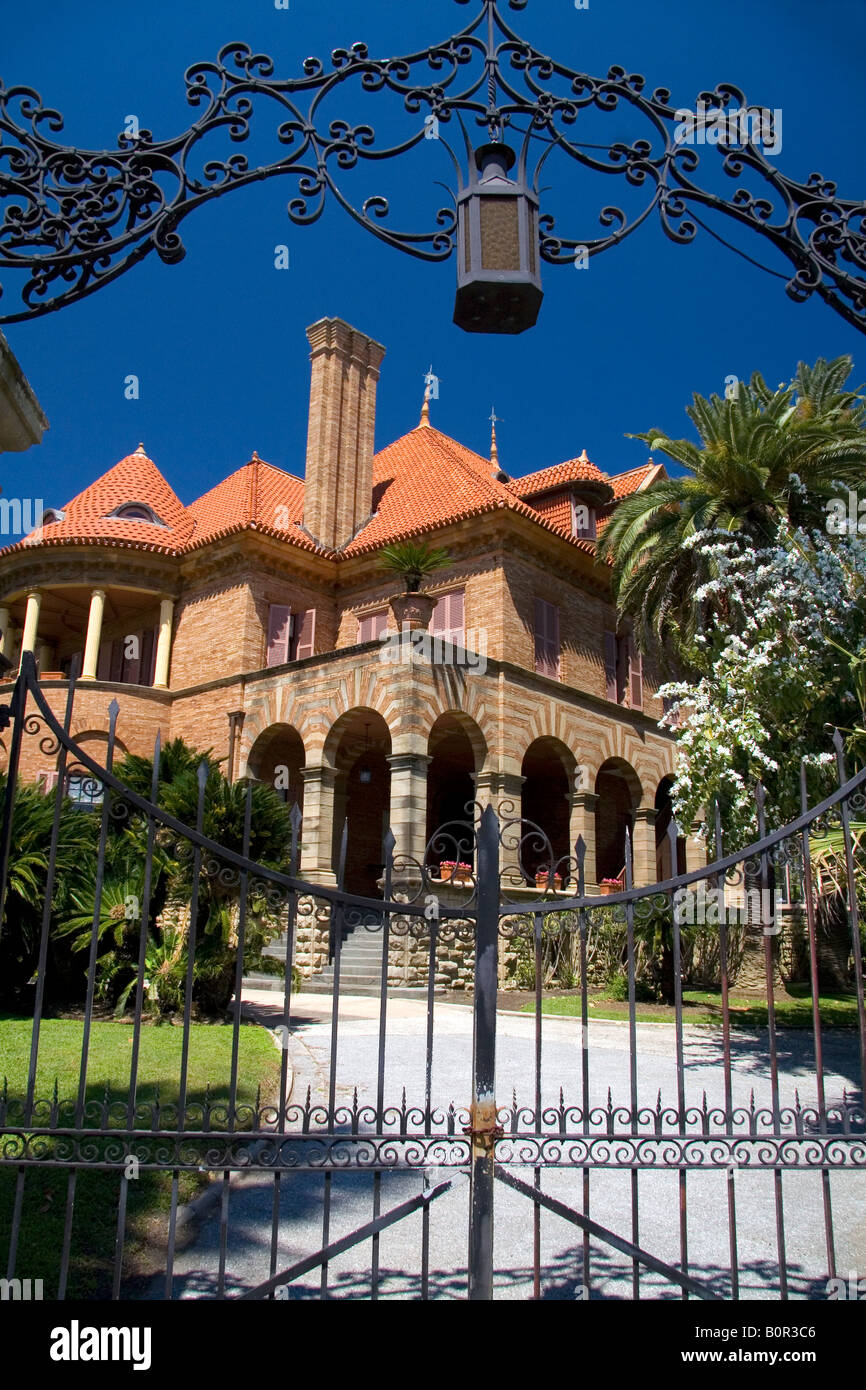 Die offenen Tore George Sealy Mansion in Galveston Texas Stockfoto