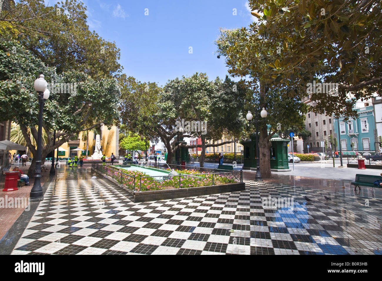 Plaza Hurtado de Mendoza Gran Canaria Stockfoto