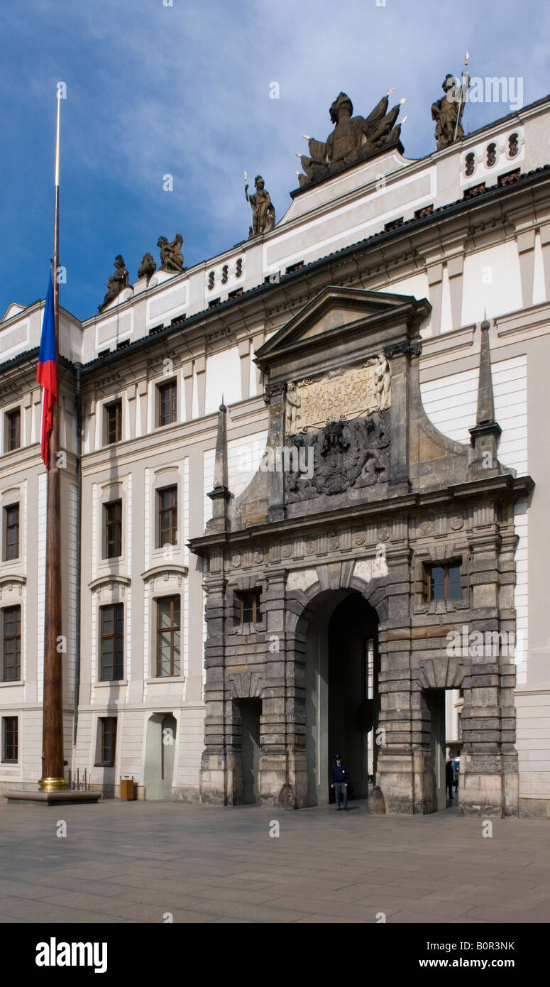 Matthias-Tor, Prager Burg, Tschechische Republik Stockfoto