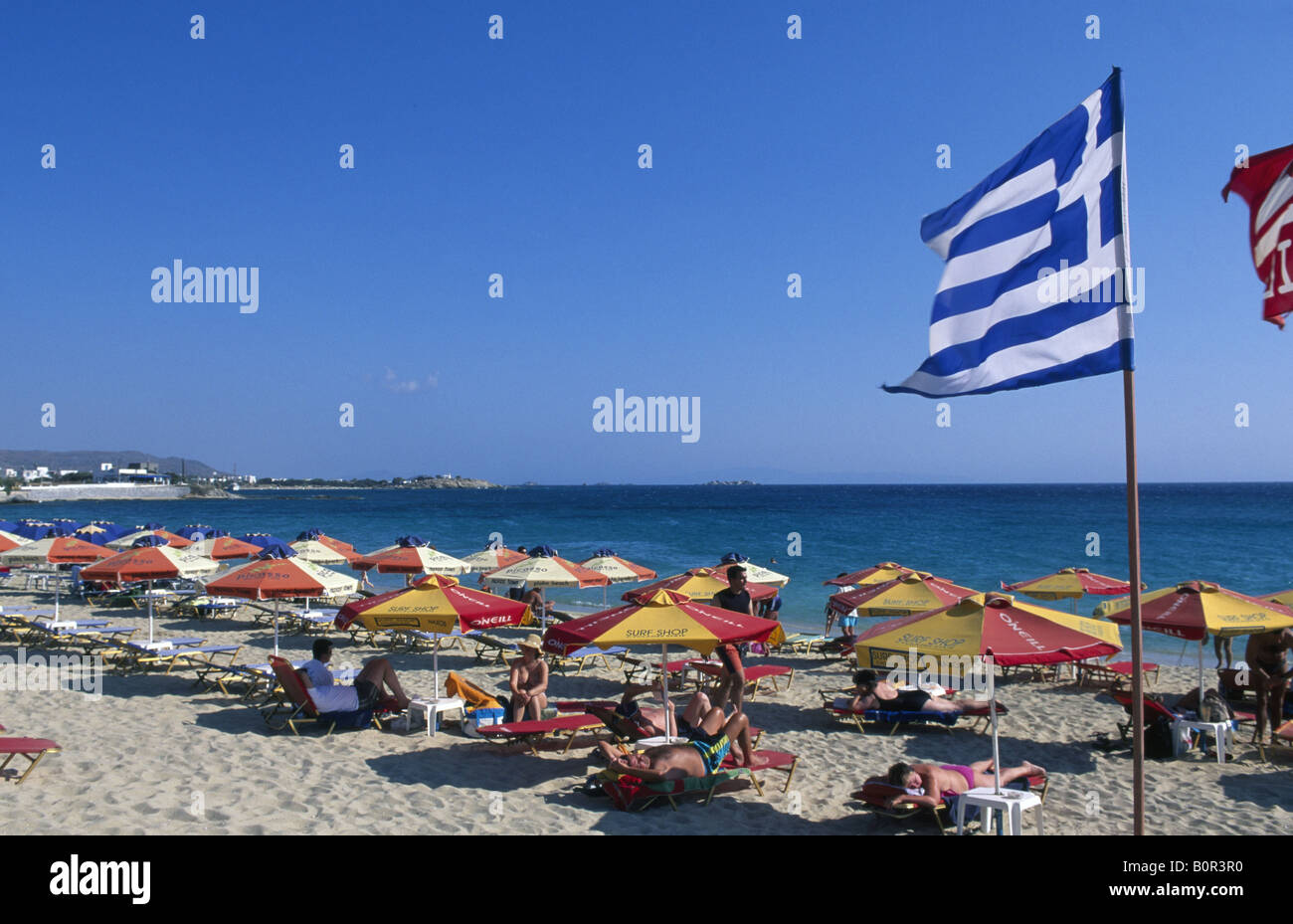 Agios Georgios Naxos Kykladen Griechenland Stockfoto