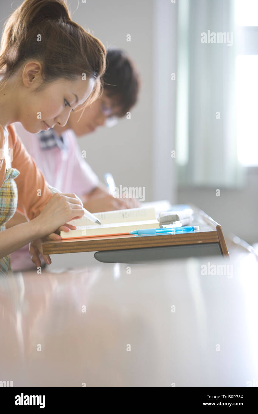 Schüler im Unterricht Stockfoto