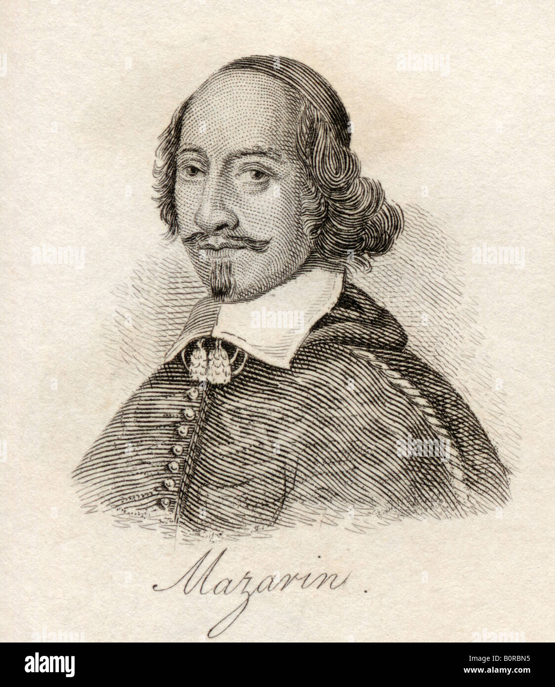 Jules Mazarin Geboren von Giulio Raimondo Mazzarino, 1602 - 1661. Versierter italienischer Politiker. Stockfoto