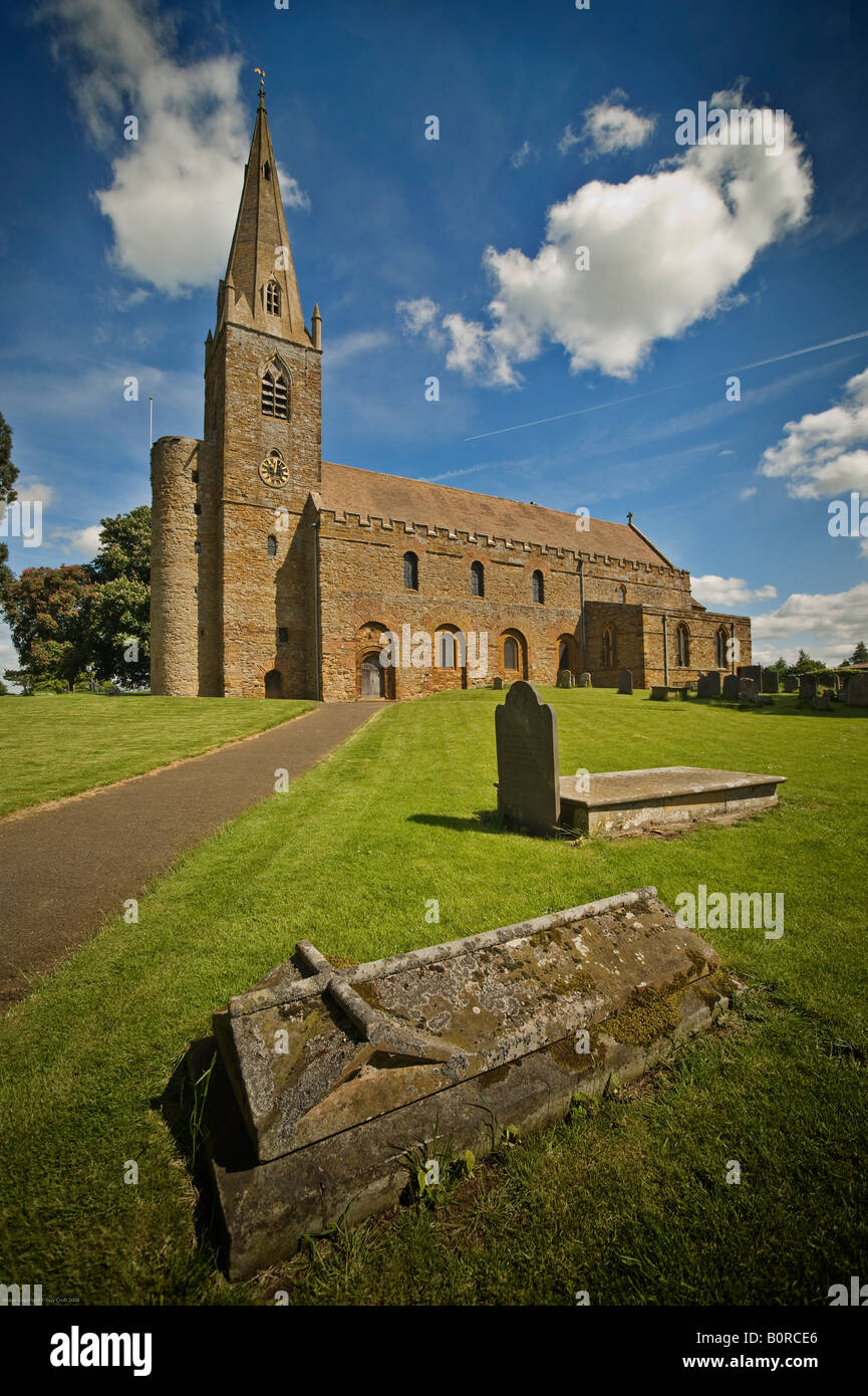 Alle Heiligen, Brixworth, Northamptonshire, eine Sächsische Kirche im 7. Jahrhundert Stockfoto