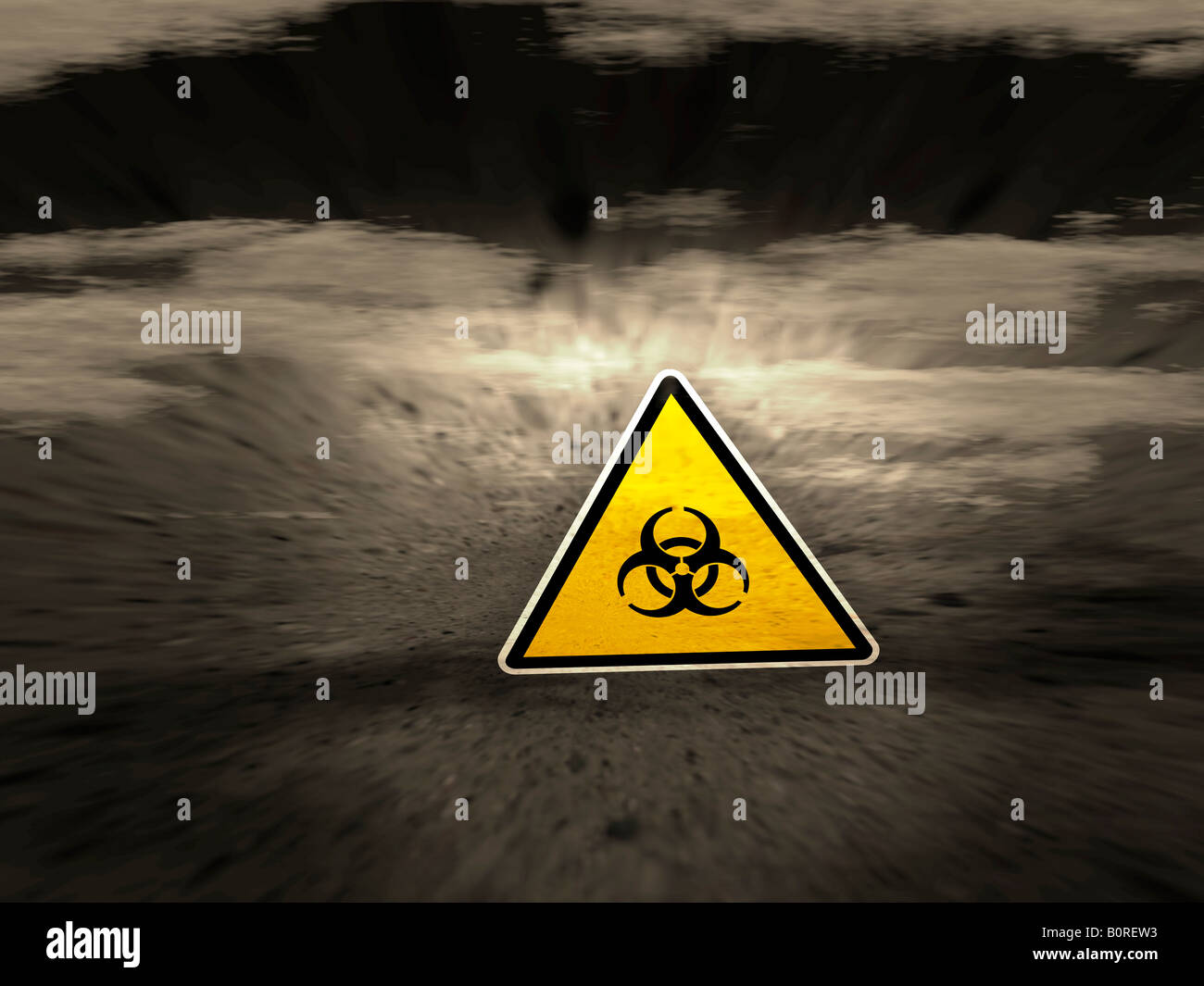 Gefahrenzeichen: Biohazard. Stockfoto