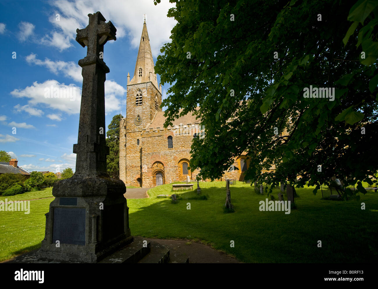 Sächsischen Kirche, Brixworth, Northants, Großbritannien Stockfoto