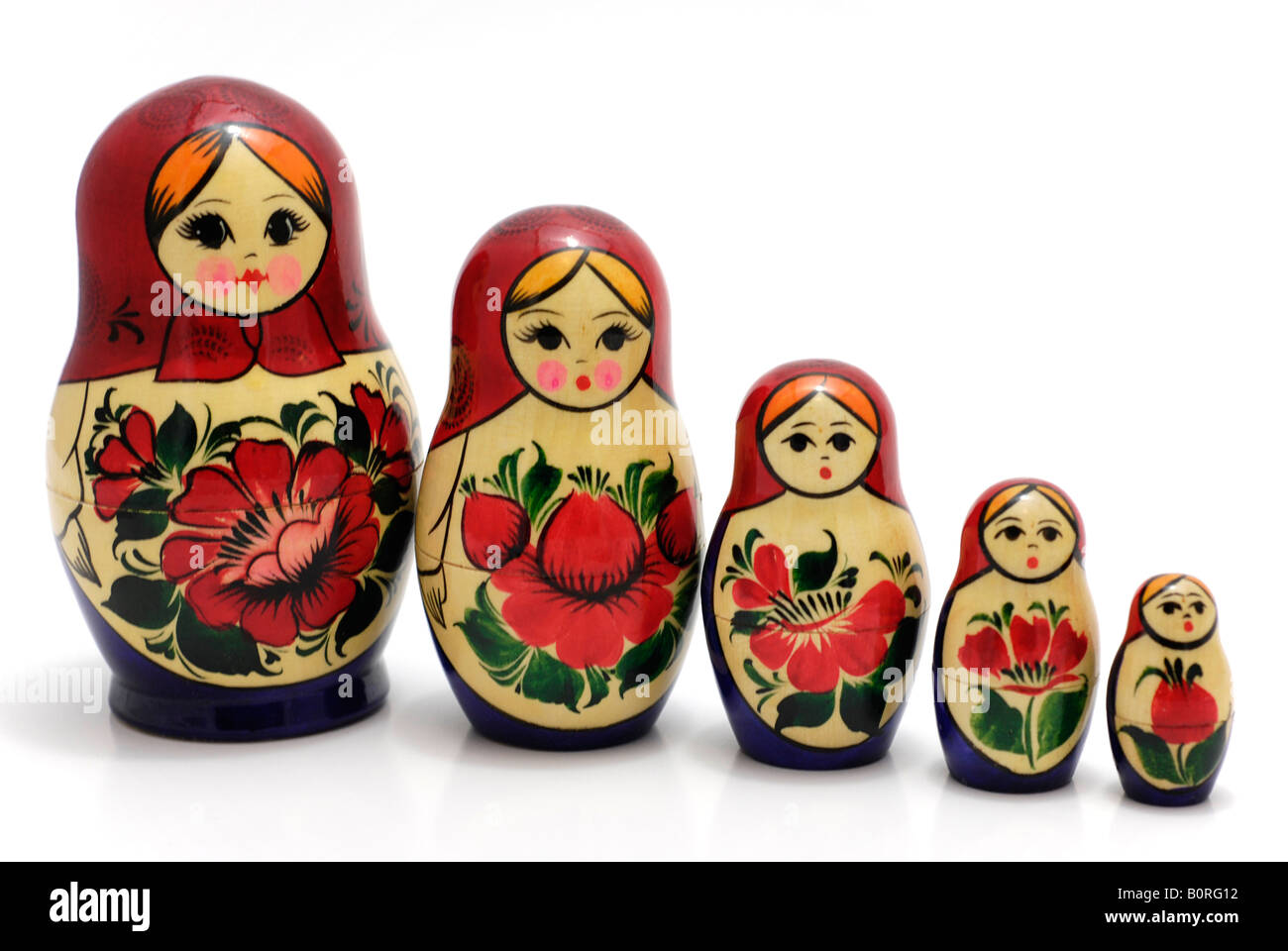 Russischen Nesting Dolls, Matryoshki Stockfoto