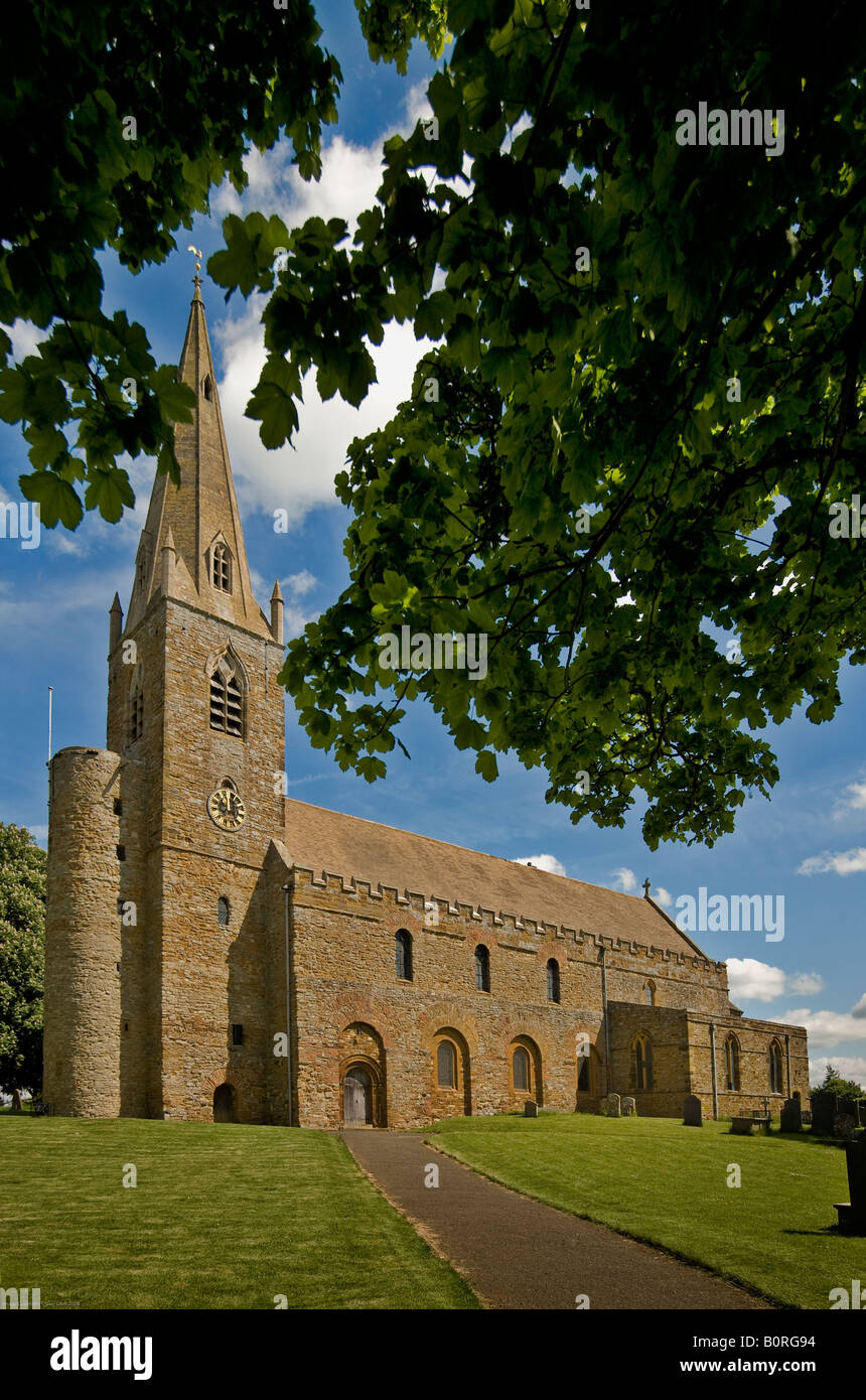 Alle Heiligen, Brixworth, Northamptonshire, eine Sächsische Kirche im 7. Jahrhundert Stockfoto