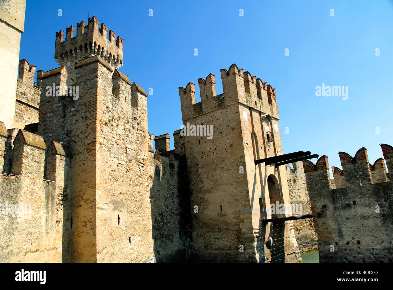 Scaglieri Schloss in Sirmione am Gardasee in Norditalien Stockfoto